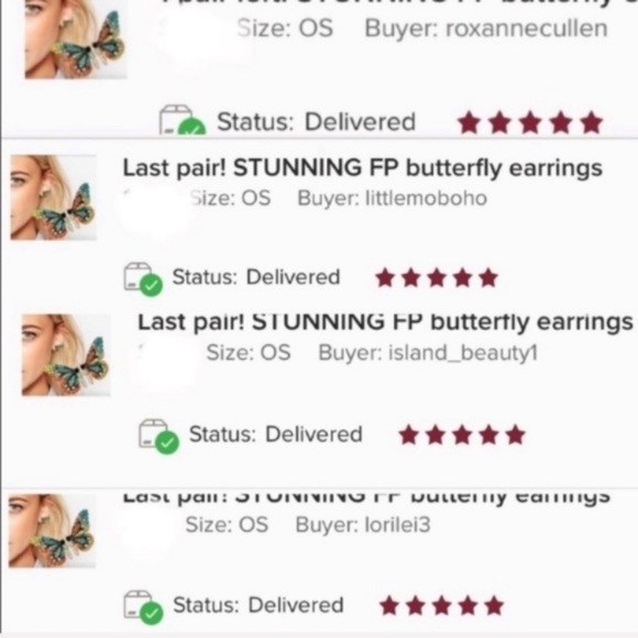 Last pair! 🦋 rhinestone stud earrings - Picture 2 of 4